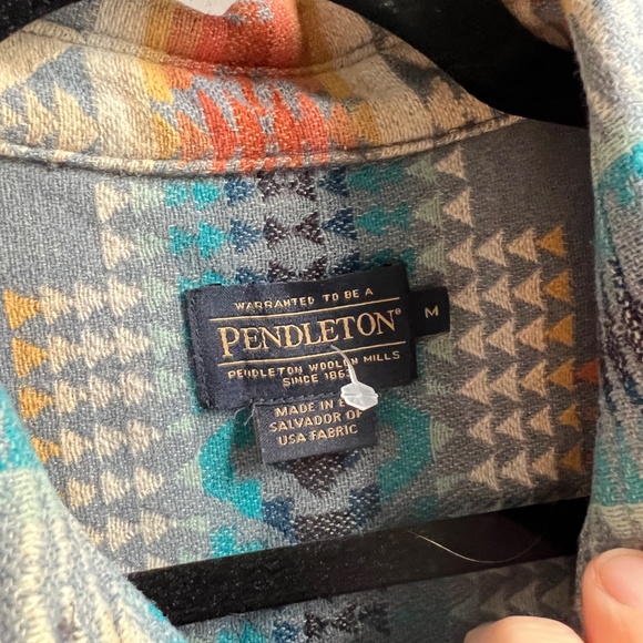 Pendleton jacquard lodge shirt virgin wool Size M - Picture 6 of 9